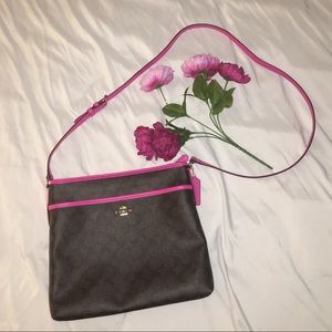 Authentic Coach Signature File Bag